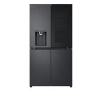 LG CraftIce InstaView GMG96CRAFT American-style Smart Fridge Freezer - Essence Black Steel, Silver/Grey,Black