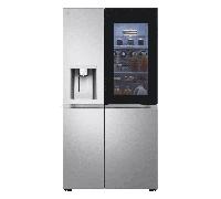 LG InstaView™ GSXE90BSAD American Style Smart Fridge Freezer - Brushed Steel - D Rated