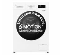 LG F4NX1009NWB Washing Machine 9kg Front Loader Series X1, Class A, 1400 Revolutions, WiFi, 6 Motion Direct Drive, Steam Cleaner, Allergy Care, Freestanding, Essence White