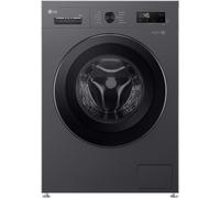 LG F4X1009NMK Washing Machine, 9kg, 1400 Spin, Grey Freestanding A