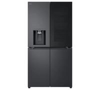 LG InstaView GMK960EV2E American-style Smart Fridge Freezer - Essence Black Steel, Silver/Grey,Black