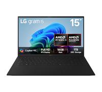 LG gram 15Z80T - 15 inch FHD IPS Ultra-Lightweight Laptop, AMD Ryzen Al 7 350, AMD Radeon 860M GPU - 50 TOPS NPU, 16GB RAM, 1TB SSD, Copilot +PC, Windows 11 Home, Black (2025)
