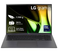 LG Gram 16Z90S-G.AA79A1 laptop Intel Core Ultra 7 155H 40.6 cm (16") WQXGA 16 GB LPDDR5x-SDRAM 1 TB SSD Wi-Fi 6E (802.11ax) Windows 11 Home Grey