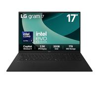 LG Gram 17Z90T-G.AD88A1 laptop Intel Core Ultra 7 255H Ultraportable 43.2 cm (17") 2.5K 32 GB LPDDR5x-SDRAM 1 TB SSD Wi-Fi 7 (802.11be) Windows 11 Home Black