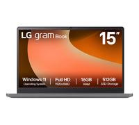 LG Gram Book 15.6" Copilot Laptop - Intel® Core™ i5 1334U, 512GB SSD, 16 GB RAM - Titan Silver