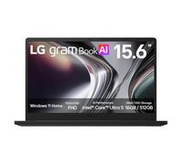 LG gram Book 15U50U Laptop, 15" FHD IPS, Core Ultra 5, 16GB RAM, 512GB SSD