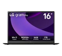 LG 16" gram Pro OLED Laptop , 16GB RAM, Intel® Core™ Ultra Processor, gram Hybrid AI, Obsidian Black 16Z90TPK.AA78A1