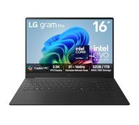 LG Gram Pro AI 16Z90TS-G.AU89A1 laptop Intel Core Ultra 7 258V 40.6 cm (16") 2.5K 32 GB LPDDR5x-SDRAM 1 TB SSD Wi-Fi 7 (802.11be) Windows 11 Home, Metal Grey