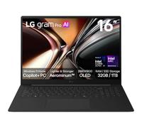 16” LG gram Pro Laptop, Copilot+, Windows 11 Home, OLED, Intel® Core™ Ultra Processor, Black 16Z90UK.AUB8AN