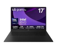 LG 17" gram Pro Laptop, 32GB RAM, Intel® Arrow Lake Processor, Windows 11 Home, Obsidian Black 17Z90TPG.AD88A1