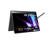 LG gram Pro 2in1 2024 16T90SP - 16 Inch 2.5K IPS Touchscreen 144Hz VRR, Ultra-Lightweight 2-in-1 Laptop, Intel Core Ultra 7 155H, 16GB RAM, 1TB SSD, Windows 11 Home, Stylus Pen, Black