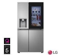 LG InstaView™ GSXE81PYBD American Style Smart Fridge Freezer - Prime Silver - D Rated
