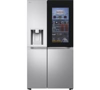 LG InstaView GSXE90BSDD side-by-side refrigerator Freestanding 628 L D Brushed steel