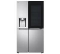 LG InstaView™ GSXE90BSAD American Style Smart Fridge Freezer - Brushed Steel - D Rated