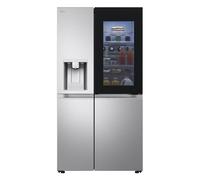 LG InstaView™ GSXE90BSAD American Style Smart Fridge Freezer - Brushed Steel - D Rated