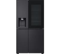 LG InstaView ™ GSXE91EVAD American Style Smart Fridge Freezer - Essence Black Steel - D Rated