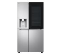 LG InstaView™ GSXE90BSAD American Style Smart Fridge Freezer - Brushed Steel - D Rated