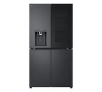 LG CraftIce InstaView GMG96CRAFT American-style Smart Fridge Freezer - Essence Black Steel, Silver/Grey,Black