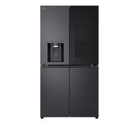 LG InstaView GMK960EV2E American-style Smart Fridge Freezer - Essence Black Steel, Silver/Grey,Black