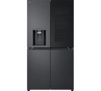 LG InstaView GMK960EV2E American-style Smart Fridge Freezer - Essence Black Steel, Silver/Grey,Black