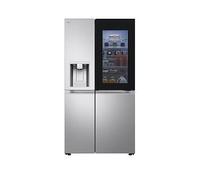 LG InstaView™ GSXE90BSAD American Style Smart Fridge Freezer - Brushed Steel - D Rated