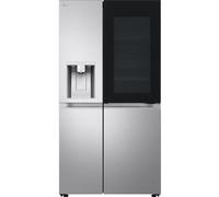 LG InstaView™ GSXE90BSAD American Style Smart Fridge Freezer - Brushed Steel - D Rated