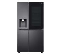 LG InstaView ThinQ American Fridge Freezer GSXV91MCAE - Matte Black Metallic