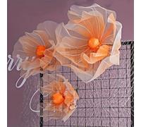 LG LOUIS GARDEN Wedding Decorations for Reception, 5.58 ft Huge Artificial Silk Flower Decoration, Wedding Arrangements, Birthday Party Banquet Background Decor, Shop Window Display (S Orange)