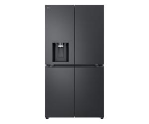 LG NatureFRESH 637 Litre Four Door American Fridge Freezer - Black GMF960EV4E [EEK: E]