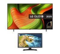 LG OLED65B56LA 65 Inch OLED AI B5 4K UHD HDR Smart TV with 24 Inch LED HD Ready TV Monitor Bundle