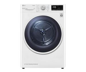 LG RH90V9AVHN Smart Front Loading Dryer 9 kg, Class A+++, Condensation with Heat Pump, WiFi with SmartThinQ, Eco Hybrid, Allergy Care, 60 x 69 x 85 cm, White