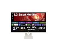 LG SMART Monitor 27U731SA-W, 4K UHD IPS 27 inch, 60Hz, 5ms GtG, HDR10, Wi-Fi, Bluetooth, Home office - Remote Desktop, Airplay, webOS smart apps with remote, Speakers, HDMI, USB-C, White