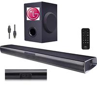 LG SQC1 Bluetooth 2.1 Channel 160W Soundbar with Wireless Subwoofer, remote and Optical connection - Black