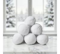 LG TRADERS LIMITED 40pcs Fake Snow Balls - White Realistic Artificial Snowball - Xmax Tree Decorations, Plush Snowballs for Children, Adult Indoor Throw Fight and Winter Games
