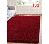 LG TRADERS LIMITED EXTRA THICK HEAVY 5CM PILE SOFT LUXURIOUS SHAGGY MODERN AREA BEDROOM HALL RUG RUNNER MAT (Red, 60 x 110 cm)