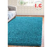 LG TRADERS LIMITED EXTRA THICK HEAVY 5CM PILE SOFT LUXURIOUS SHAGGY MODERN AREA BEDROOM HALL RUG RUNNER MAT (Teal Blue, 120 x 170 cm)