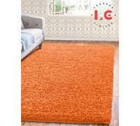 LG TRADERS LIMITED EXTRA THICK HEAVY 5CM PILE SOFT LUXURIOUS SHAGGY MODERN AREA BEDROOM HALL RUG RUNNER MAT (Orange, 60 x 110 cm)