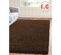 LG TRADERS LIMITED EXTRA THICK HEAVY 5CM PILE SOFT LUXURIOUS SHAGGY MODERN AREA BEDROOM HALL RUG RUNNER MAT (Brown, 80 x 150 cm)