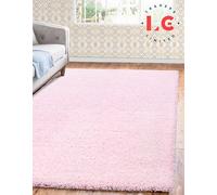 LG TRADERS LIMITED EXTRA THICK HEAVY 5CM PILE SOFT LUXURIOUS SHAGGY MODERN AREA BEDROOM HALL RUG RUNNER MAT (Pink, 120 x 170 cm)