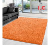 LG TRADERS LIMITED EXTRA THICK HEAVY PILE SOFT LUXURIOUS SHAGGY MODERN AREA BEDROOM HALL RUG RUNNER MAT (Orange, 160 x 230 cm)