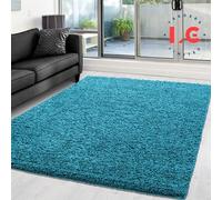 LG TRADERS LIMITED EXTRA THICK HEAVY PILE SOFT LUXURIOUS SHAGGY MODERN AREA BEDROOM HALL RUG RUNNER MAT (Teal Blue, 60 x 110 cm)