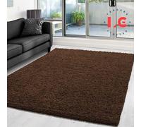 LG TRADERS LIMITED EXTRA THICK HEAVY PILE SOFT LUXURIOUS SHAGGY MODERN AREA BEDROOM HALL RUG RUNNER MAT (Brown, 120 x 170 cm)
