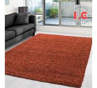 LG TRADERS LIMITED EXTRA THICK HEAVY PILE SOFT LUXURIOUS SHAGGY MODERN AREA BEDROOM HALL RUG RUNNER MAT (Terracotta, 160 x 230 cm)