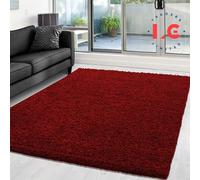 LG TRADERS LIMITED EXTRA THICK HEAVY PILE SOFT LUXURIOUS SHAGGY MODERN AREA BEDROOM HALL RUG RUNNER MAT (Red, 60 x 110 cm)