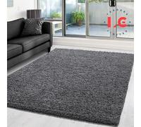 LG TRADERS LIMITED EXTRA THICK HEAVY PILE SOFT LUXURIOUS SHAGGY MODERN AREA BEDROOM HALL RUG RUNNER MAT (Grey, 60 x 110 cm)