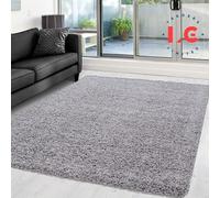 LG TRADERS LIMITED EXTRA THICK HEAVY PILE SOFT LUXURIOUS SHAGGY MODERN AREA BEDROOM HALL RUG RUNNER MAT (Light Grey, 80 x 150 cm)