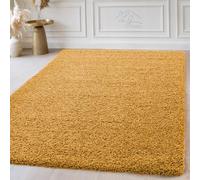 LG TRADERS LIMITED | Non Slip Shaggy Rug - Large Area Rugs For Living Room - Soft Bedroom Floor Carpet, Washable Hallway Runner (Gold, 80 x 150 cm)