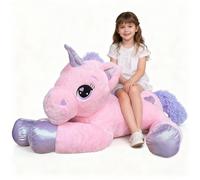 LG TRADERS LIMITED Unicorn Stuffed Animal Plush Toy - 4FT Large Unicorn Teddy Soft Toy - Huggable Soft Decorative Pillow Ideal for Gift, Birthdays and Special Occasions