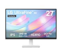 LG UltraFine™ 27US50Z-W Monitor (Excl.) | 27 inch 4K UHD IPS, White | 4K UHD IPS, 60Hz, 5ms, DCI-P3 90%, 10bit, HDR10, Flicker Safe & Reader Mode, DP1.4, HDMI