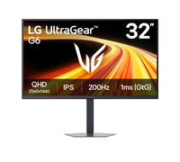 LG 32" UltraGear™ G6 Gaming Monitor, QHD, 200Hz refresh, 1ms response, GSYNC/FreeSync, Black 32G620BB